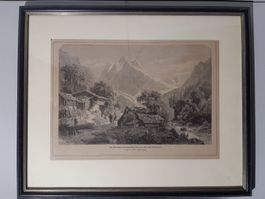 Litho Wetterhorn weg nach Grindelwald
