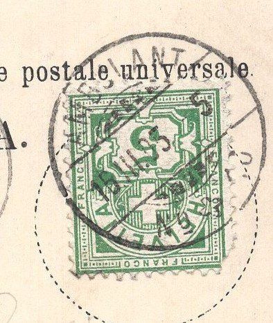 Cartoline postali: Les Brenets 1905    AMBULANT 15.III.05  -  5 – Usato da Aarau venduto da kufi44 2