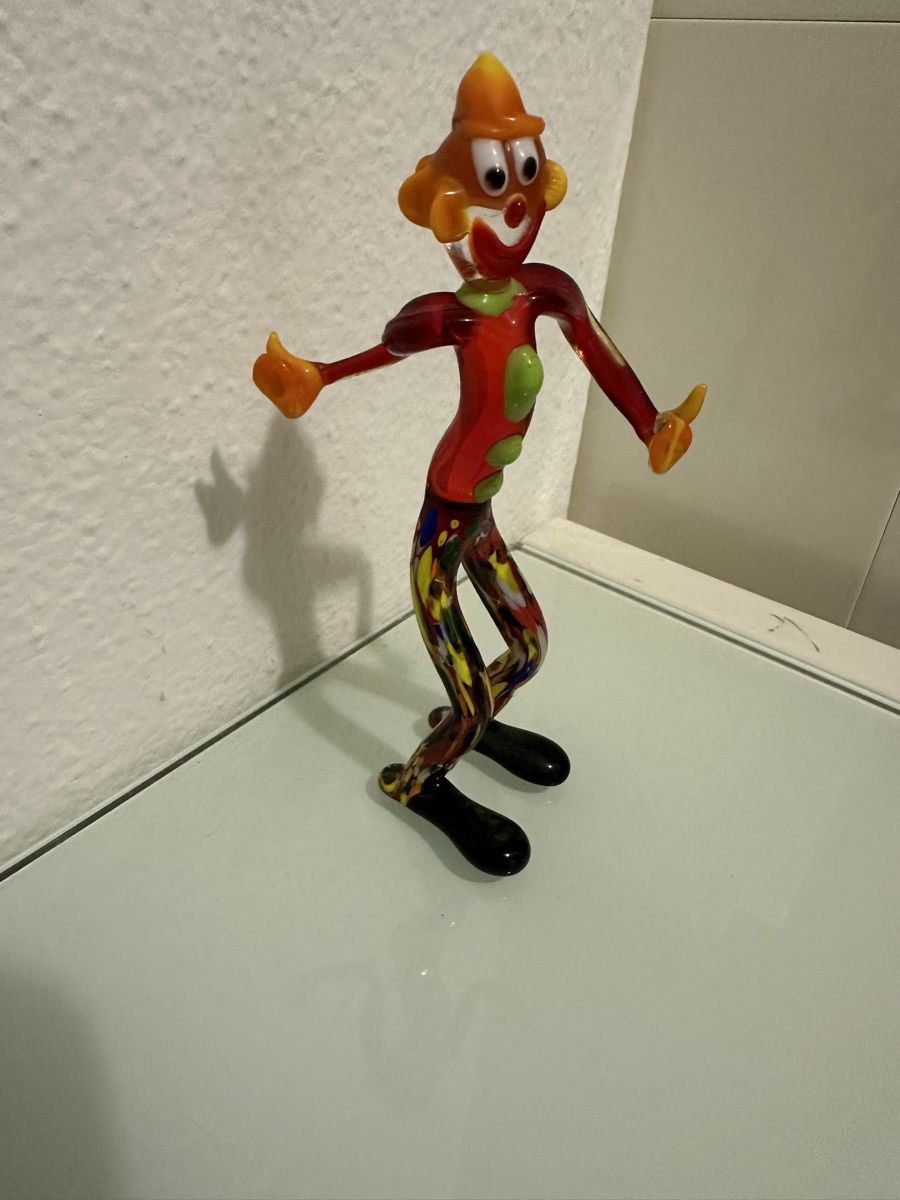 Murano Statuette: Clown Murano Glas. – Usato da Bützberg venduto da Chisco 3