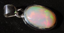 Äthiopischer Opal Silber 925 Anhänger
