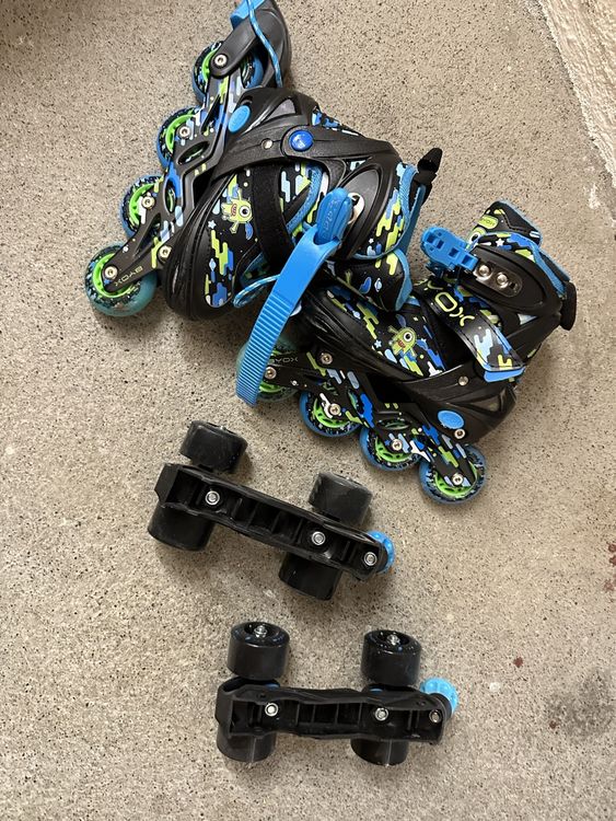 XUANYU Inline-Skates Für Kinder - Größe Verstellbar 31-38 Mit Leuchtrollen