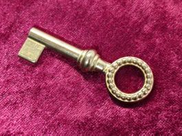 1 Möbel Hohl Schlüssel, 5.8cm, Messing - NEU (3673#MBS3)
