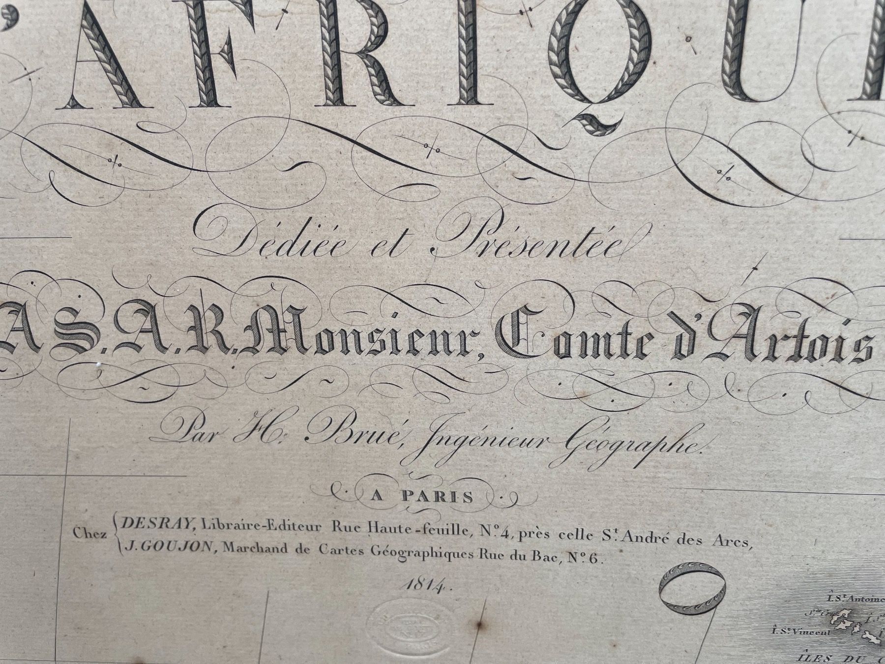 Cartine & Atlanti: CARTE  DE L‘AFRIQUE 1814 - UNIQUE – Usato da Zürich venduto da Danokiko 2