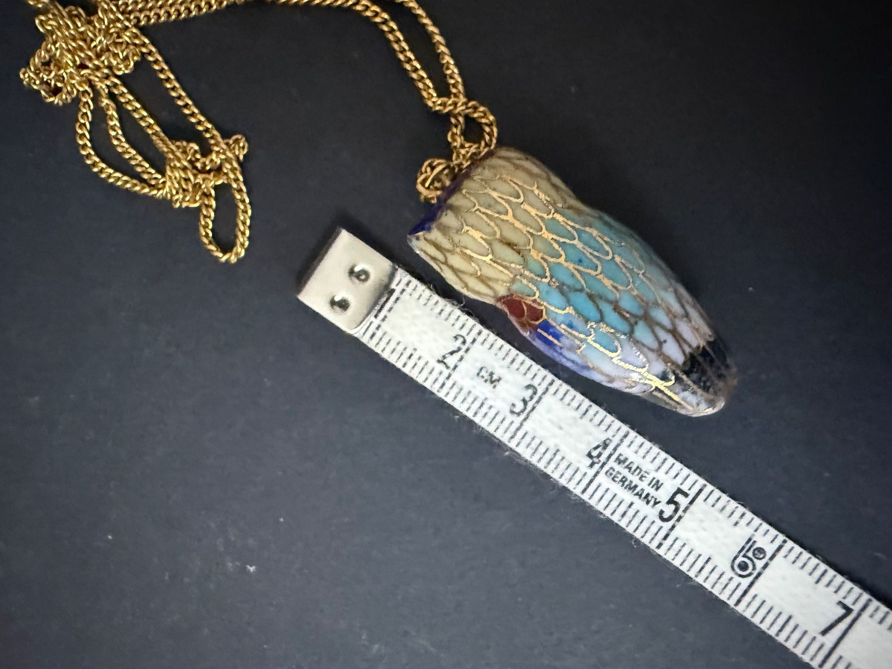 Catenine: Vintage Kette mit Cloisonné Anhänger – Usato da Spiegel b. Bern venduto da Rogger72 5