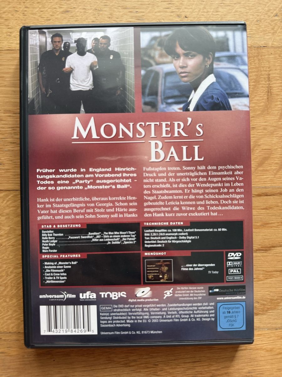 Tutti i DVDs: Monster's Ball - DVD – Usato da Kölliken venduto da nerdorado 1
