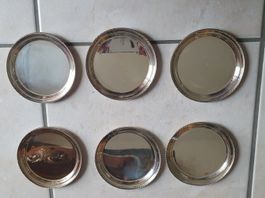 6 schöne Wein/Glas Untersetzer Stahl  von Quist