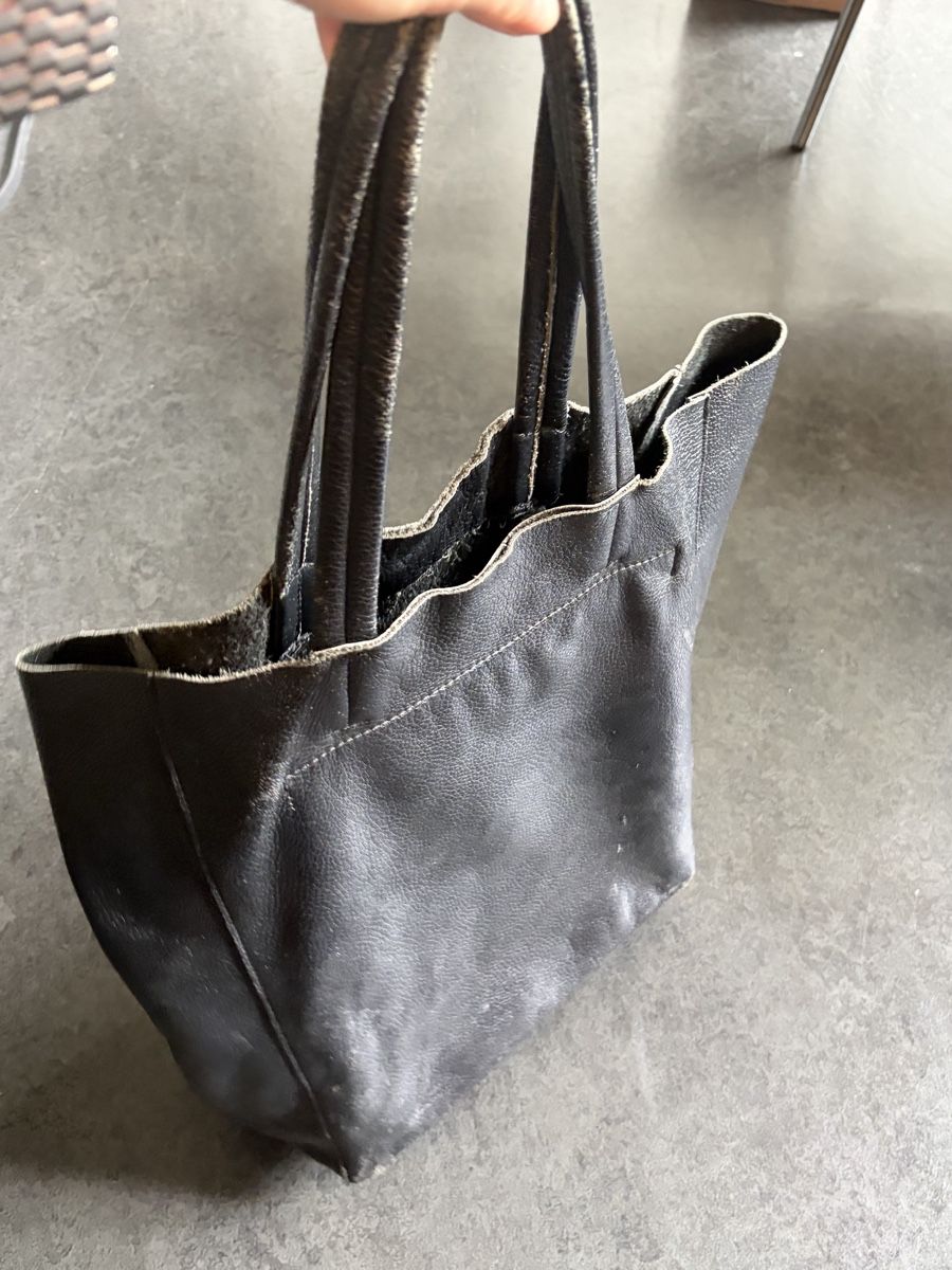 Borse: Schwarze Leder Tasche/ Shopper – Usato da Zürich venduto da megastored 5