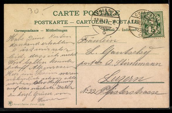 Cartoline postali: Chiasso, Ortsansicht mit Bahnhof und Dam – Usato da Berlin venduto da bartko-reher 1