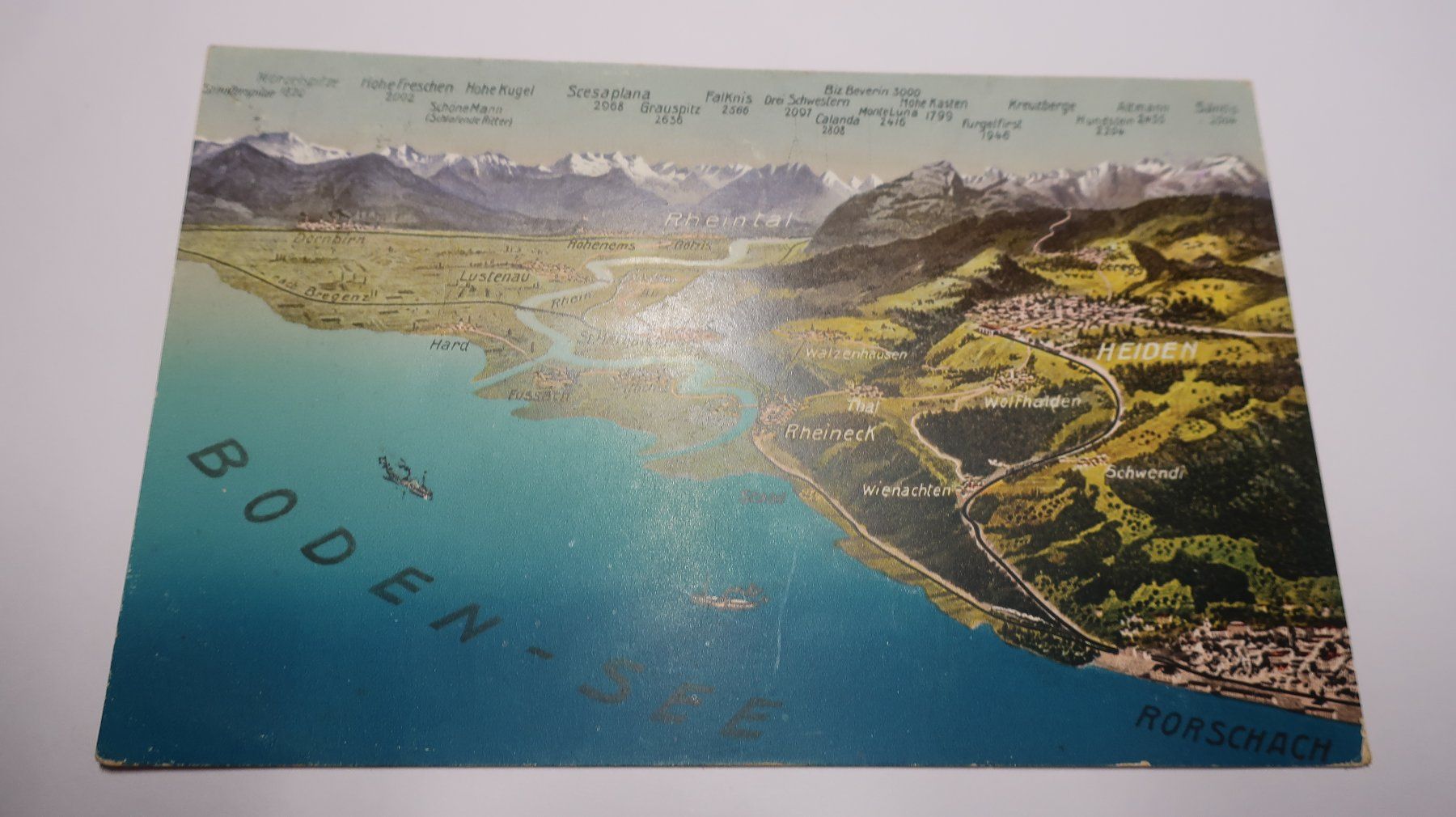 Cartoline postali: Boden-see Rorschach Panorama  1916 – Usato da Cormoret venduto da Pascalll2001 1