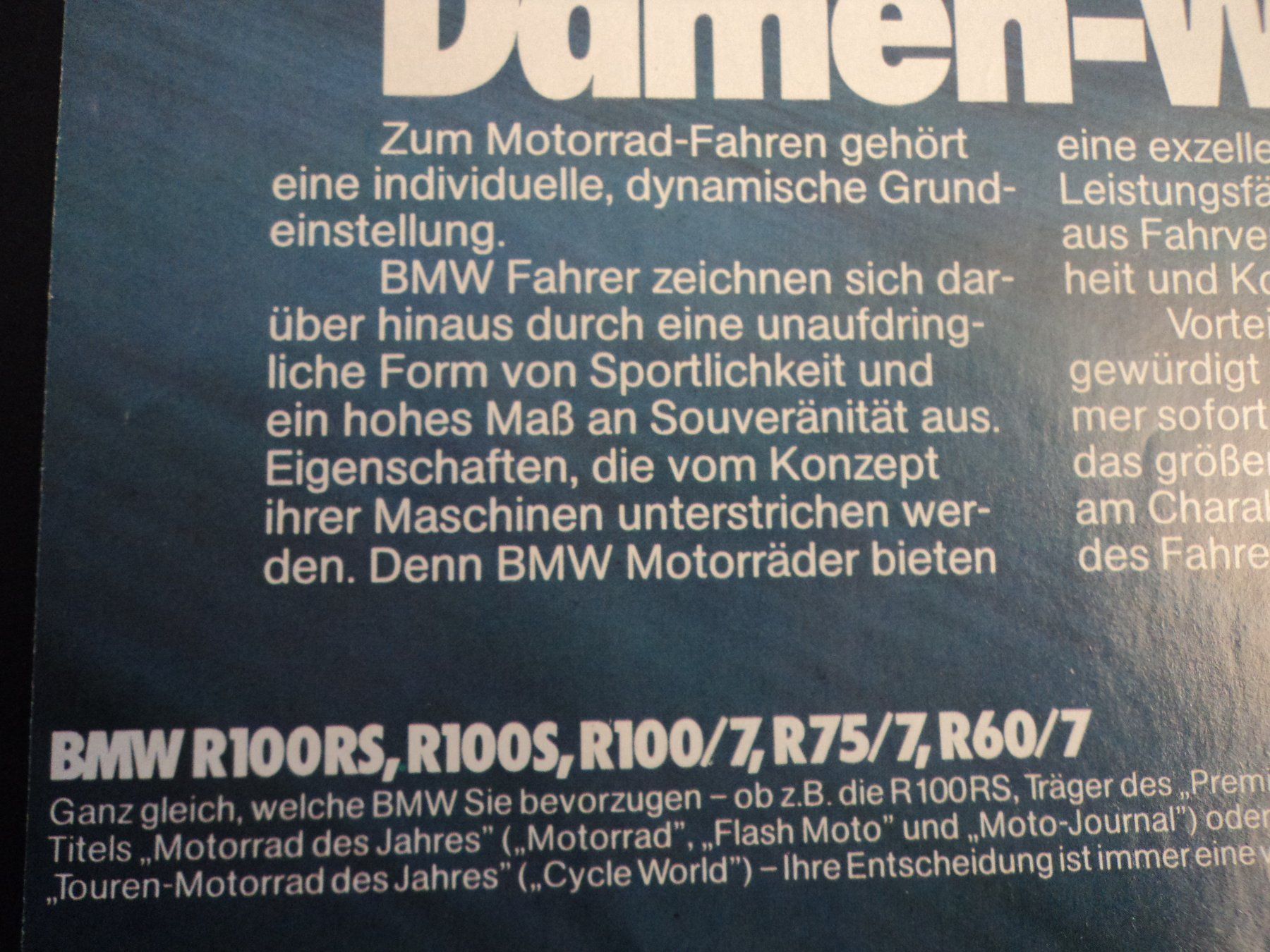 BMW Documents: Prospekt Werbung BMW Motorrad 1977 – D'occasion à Schwarzenburg par modelCARama 2