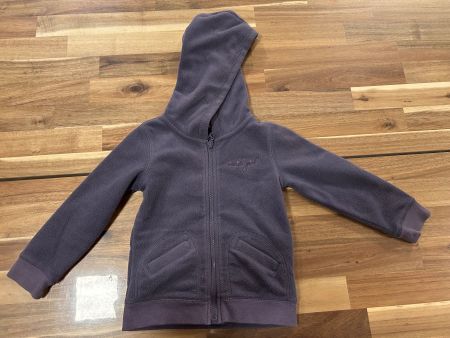 Warme Fleece Jacke mit Kapuze, lila, Grösse 104