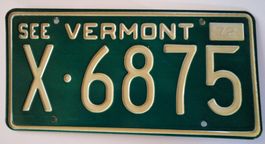 Autoschild Plaque immatriculation Targa Vermont USA
