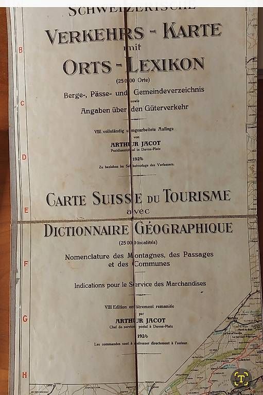 Cartine & Atlanti: Cartes suisse géographique ancienne – Usato da Pully venduto da Dede1958 2