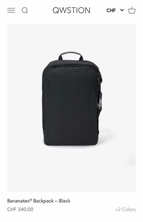Qwstion Bananatex Rucksack schwarz 