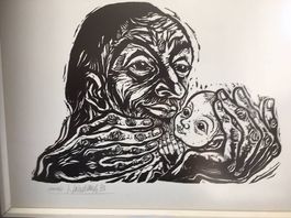 Habdank Original nummerierter Holzschnitt 1973