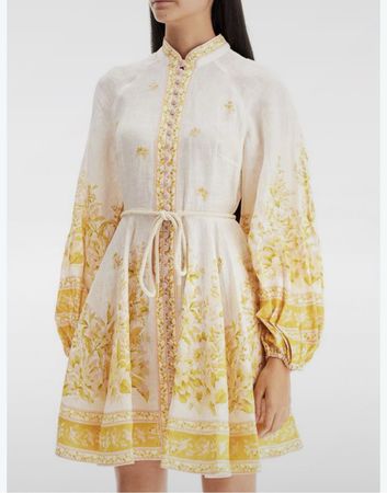 Zimmermann Kleid floral gelb weiss Grösse 1