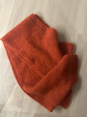 Warmer Mohair-Woll Schal in orange, NEU