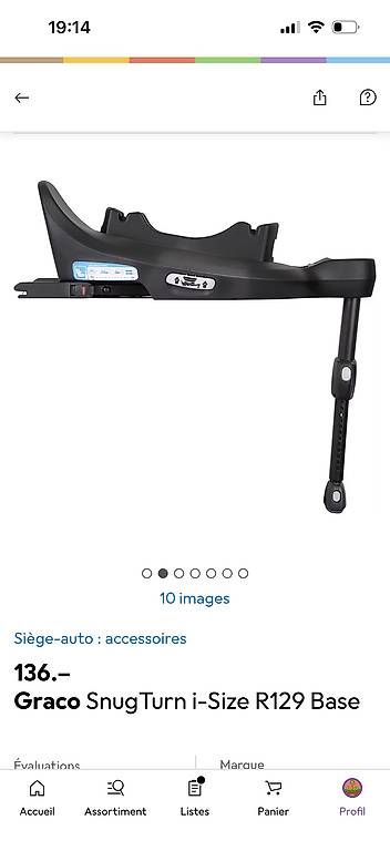 Seggiolini per auto:  Siège auto Graco SnugGo i-Size R129 + base ISOFIX – Usato da Servion venduto da tat_rpx8 3