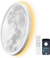 Mond-LED-Deckenleuchte 33W 40cm rund flach Mond-Design