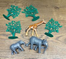 Afrika Tiere Elefanten Giraffe Bäume zum Spielen / Basteln
