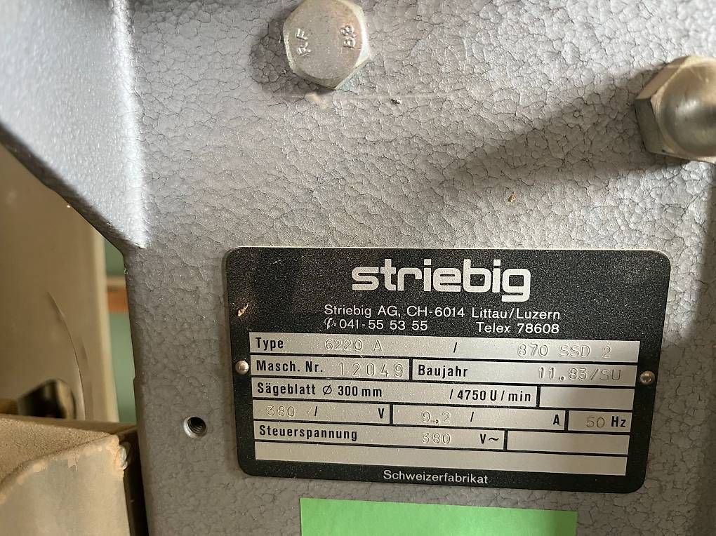Tutte le macchine: Plattensäge Striebig 6220 A – Usato da Mönchaltorf venduto da hol_jm5h 1