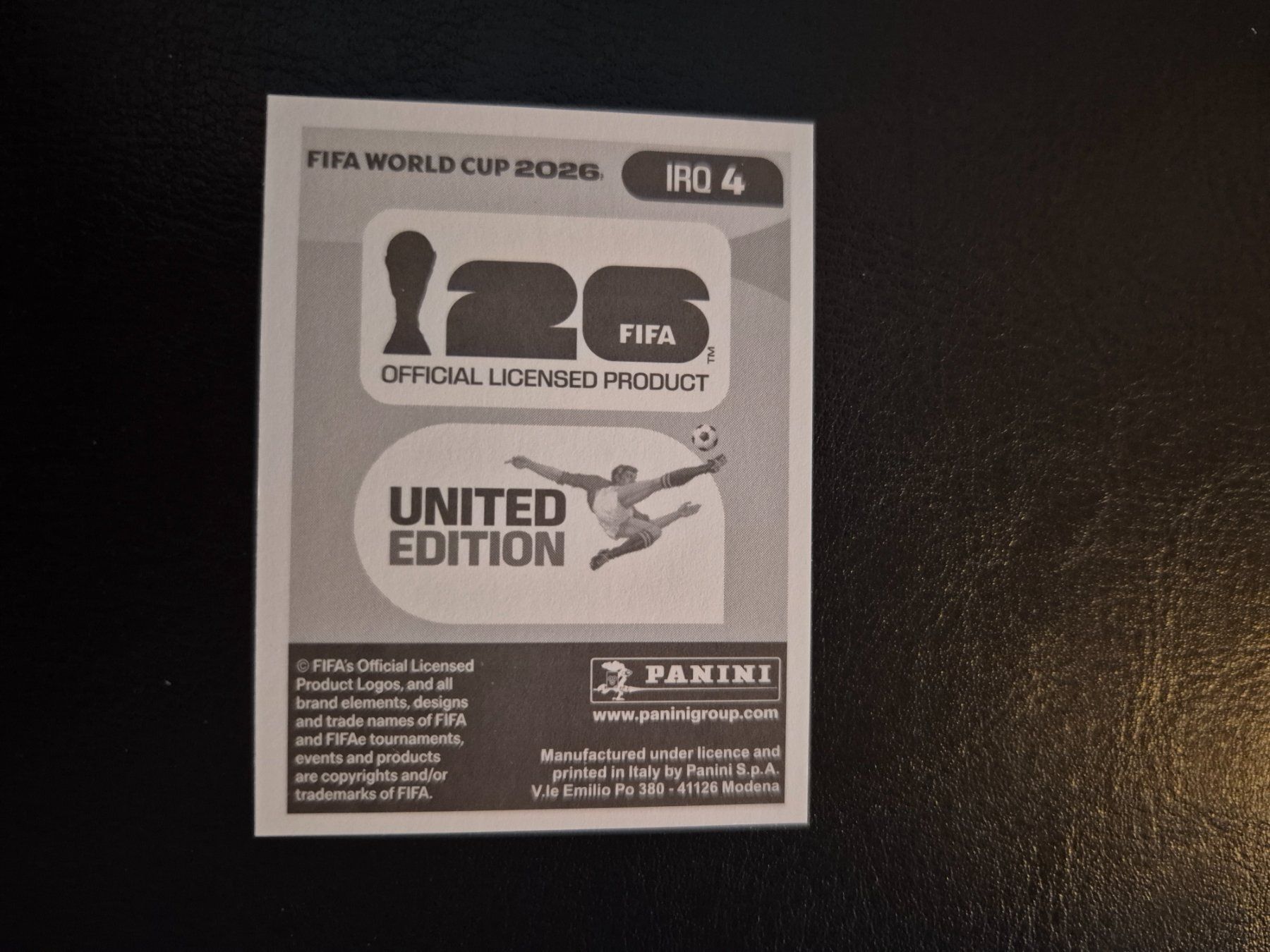 Panini Carte collezionabili: Panini WM 26 IRQ 4 – Nuovo (secondo la descrizione) da Rorschacherberg venduto da AJ3108 1