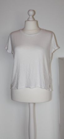 T - Shirt weiss mit Spitze Gr. XL