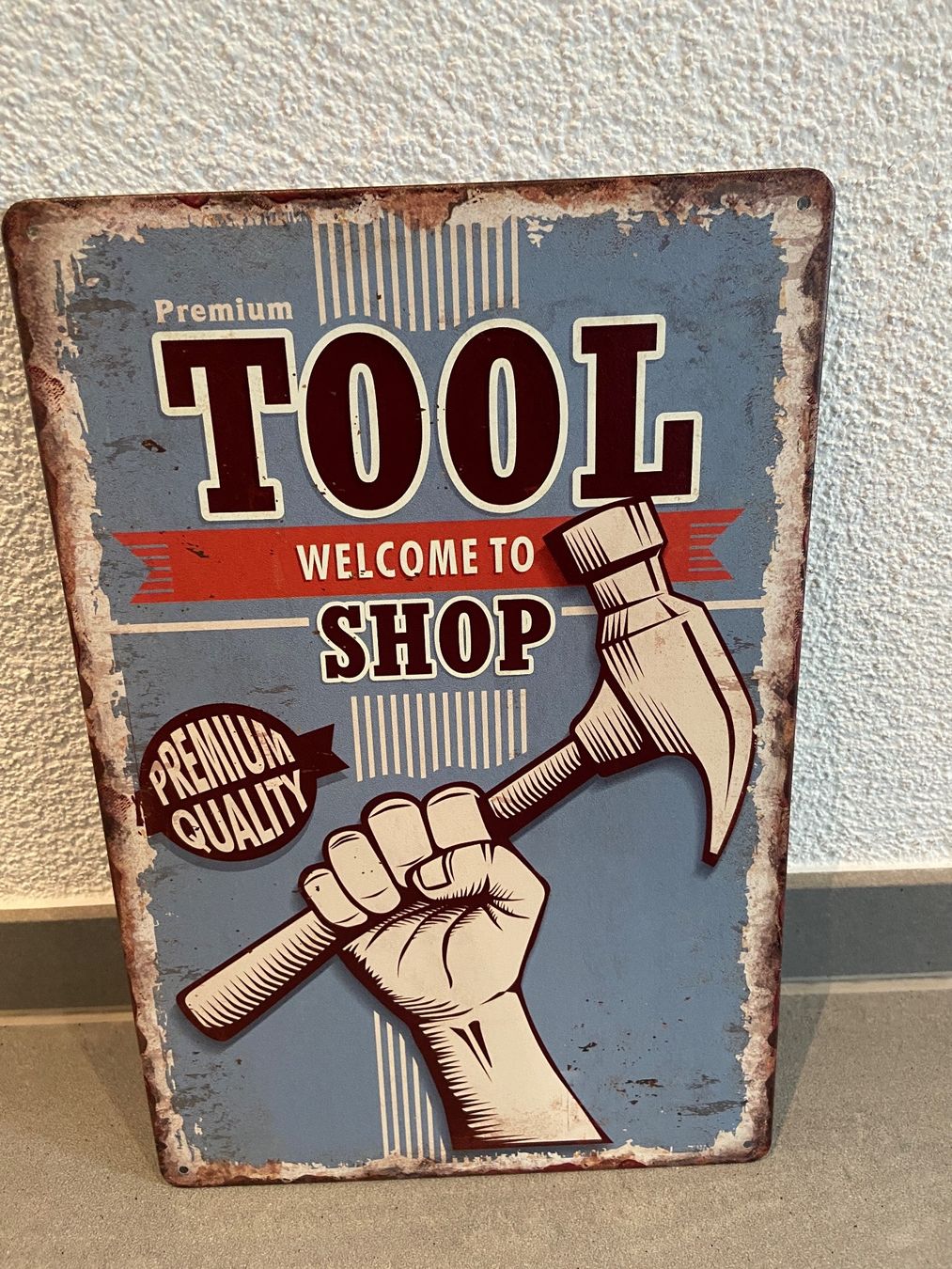 Insegne: TOOL SHOP VINTAGE BLECHSCHILD NEU 1 Pcs. – Nuovo e nell'imballaggio originale da Seon venduto da Aaargauer01 7