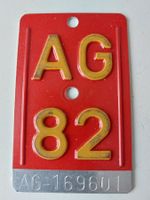 Velonummer AG 82 plaque Velo