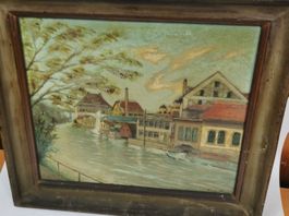 Gemälde Stadt Bern Aareufer 1938         B.B. 13*