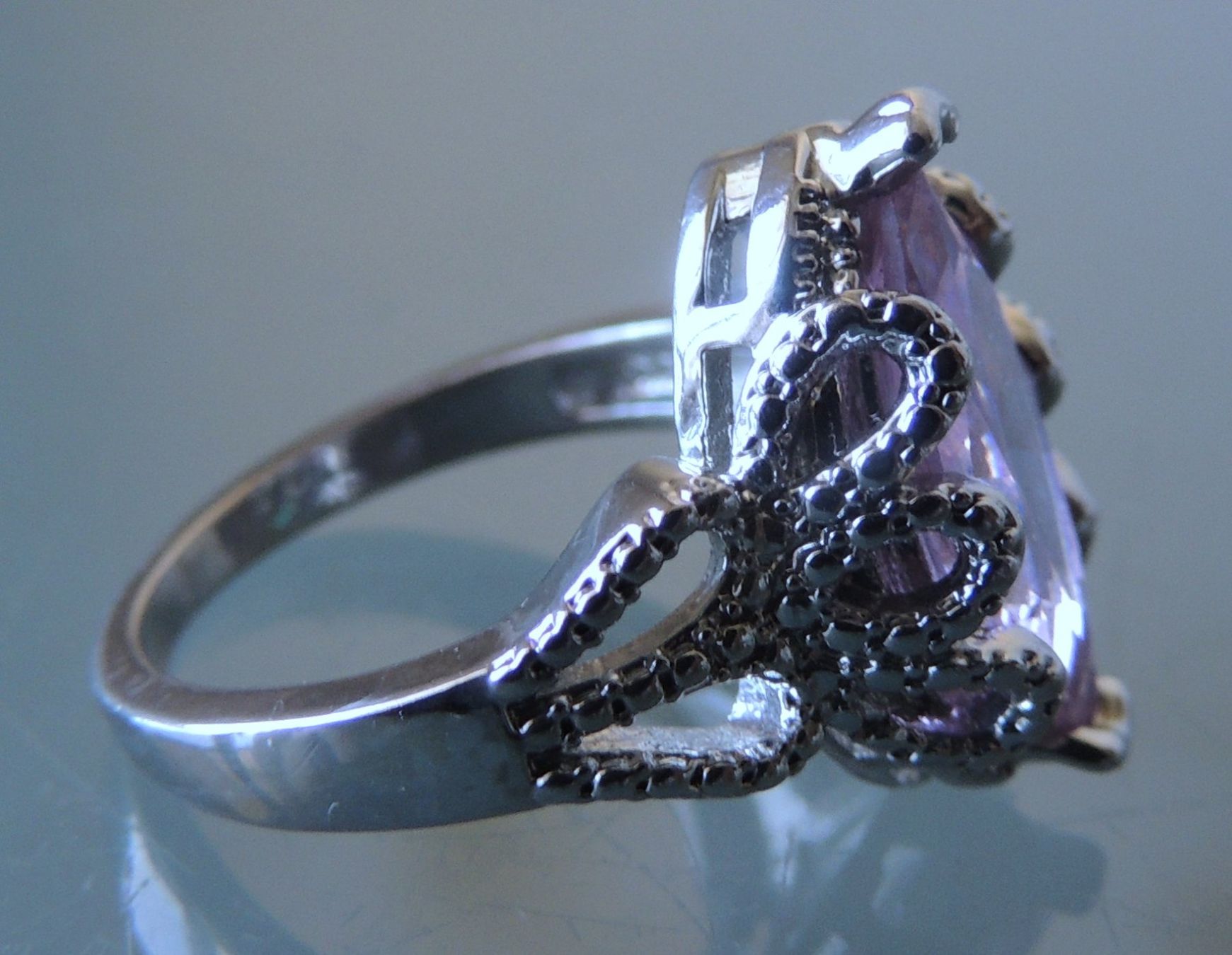 Anelli: Silber 925 Fingerring Gr. 57 mit einem Schmuckstein – Usato da Waldenburg venduto da schaller707 2