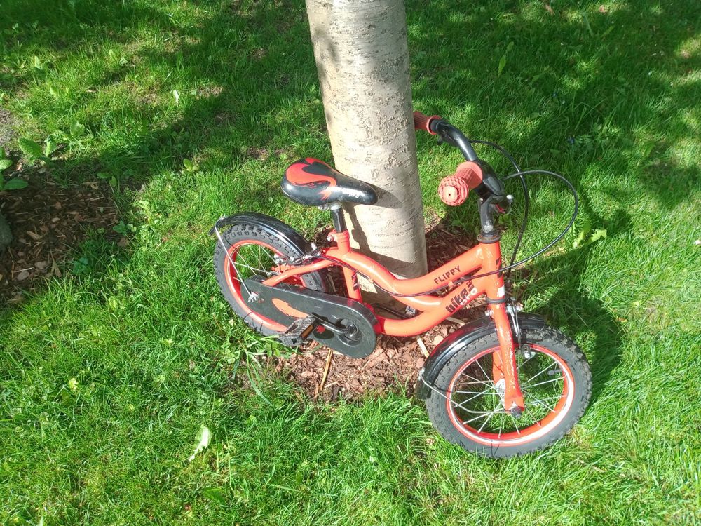 Vélo Enfant 14 Pouces – Roues Stabilisatrices, Panier Avant – Réglable En Hauteur – 3-7 Ans, Garçon/Fille – Rose/Beige