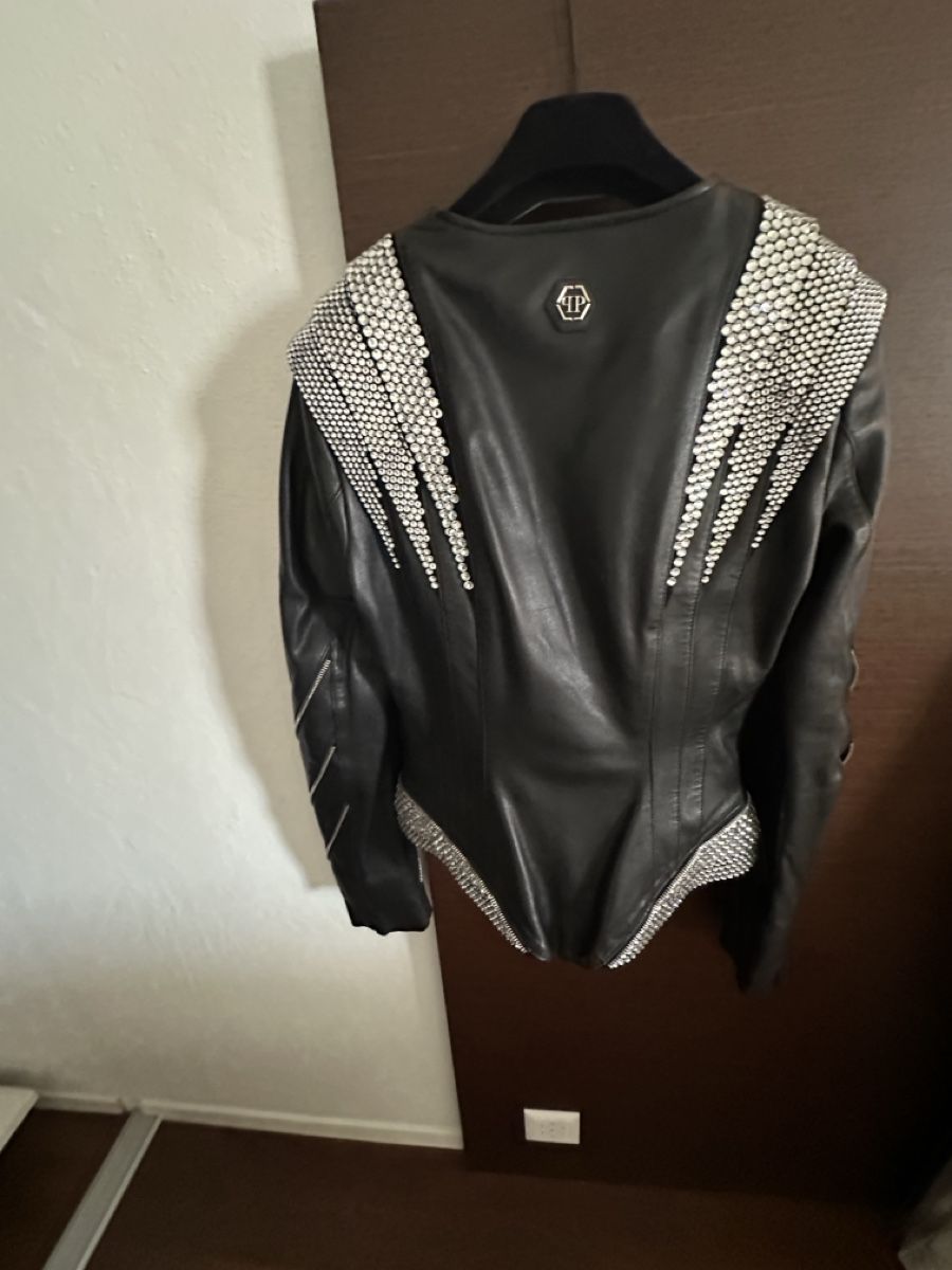 Philipp Plein Giacche: Philipp Plein Lederjacke Crystal Gr. M mit Strass – Nuovo e nell'imballaggio originale da Jonen venduto da dibbern 3
