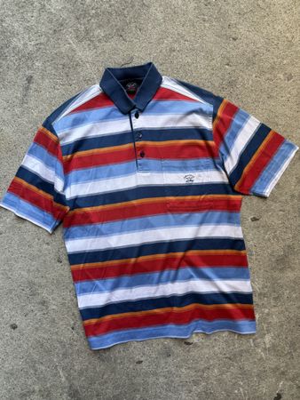Polo Paul&Shark rayé multicolore, Taille M, très tendance!