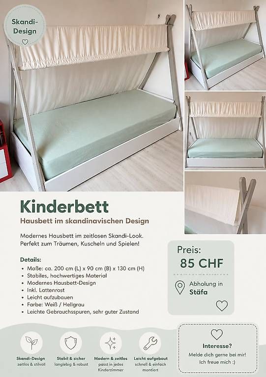 Betten: Kinderbett – Gebraucht aus Stäfa von simonstreiff