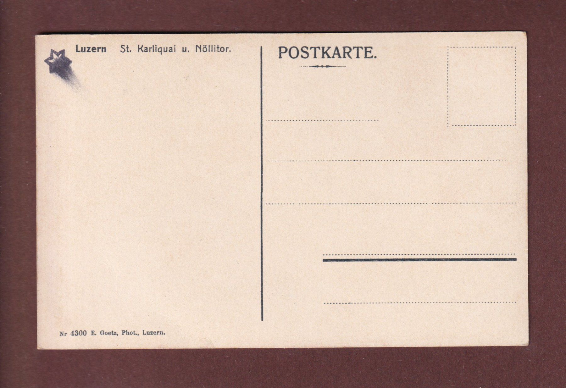 Cartes postales: LUZERN - Nöllitor – D'occasion à Pully par nicecards-shop 1