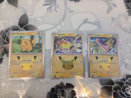 🇱🇷 Pokemon 30th 》Pikachu  3 Stück