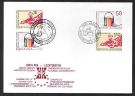FL FDC Serie 886-887 Gemeinschaftsausgabe Costa Rica 1988