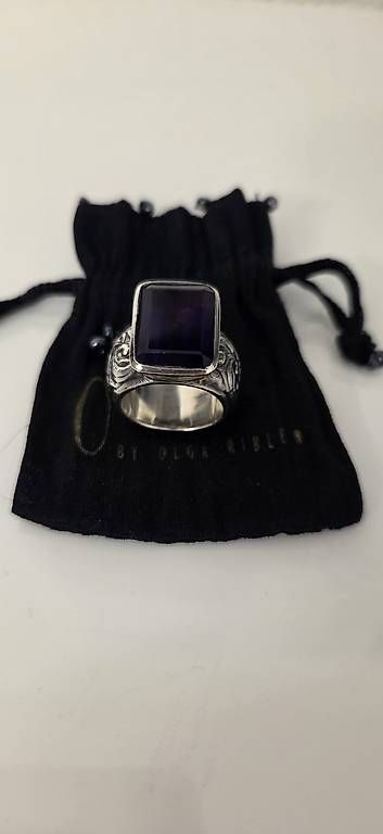 Olga Ribler Anelli: Komplett neu! Massiver Silberring mit Amethyst – Nuovo (secondo la descrizione) da St. Urban venduto da kun_9gl9