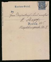 Klapp-AK Berlin, 1893, Private Stadtpost