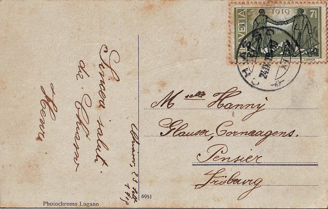 Tutti i francobolli: 1919 Ansichtskarte mit ZNr. 143 – Usato da Arlesheim venduto da gaugi43