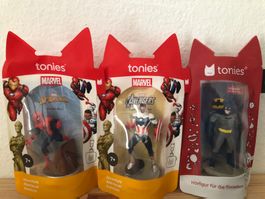3er Set Tonie Spiderman, Captain America und Iron Man