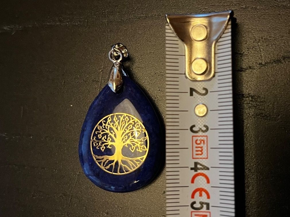 Anhänger: Amulett/ Anhänger mit Baum des Lebens aus Lapislazuli – Neu (gemäss Beschreibung) aus Gams von Mariawicca 5