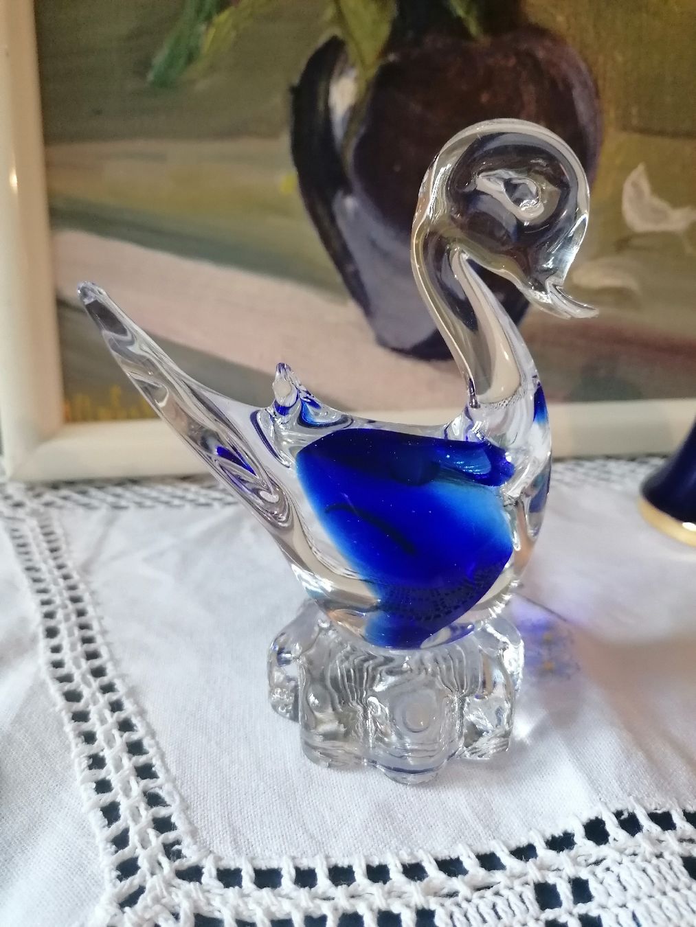 Murano Figuren: Glas Figur Schwan blau ,Murano – Gebraucht aus Aegerten von Jos_zem 1