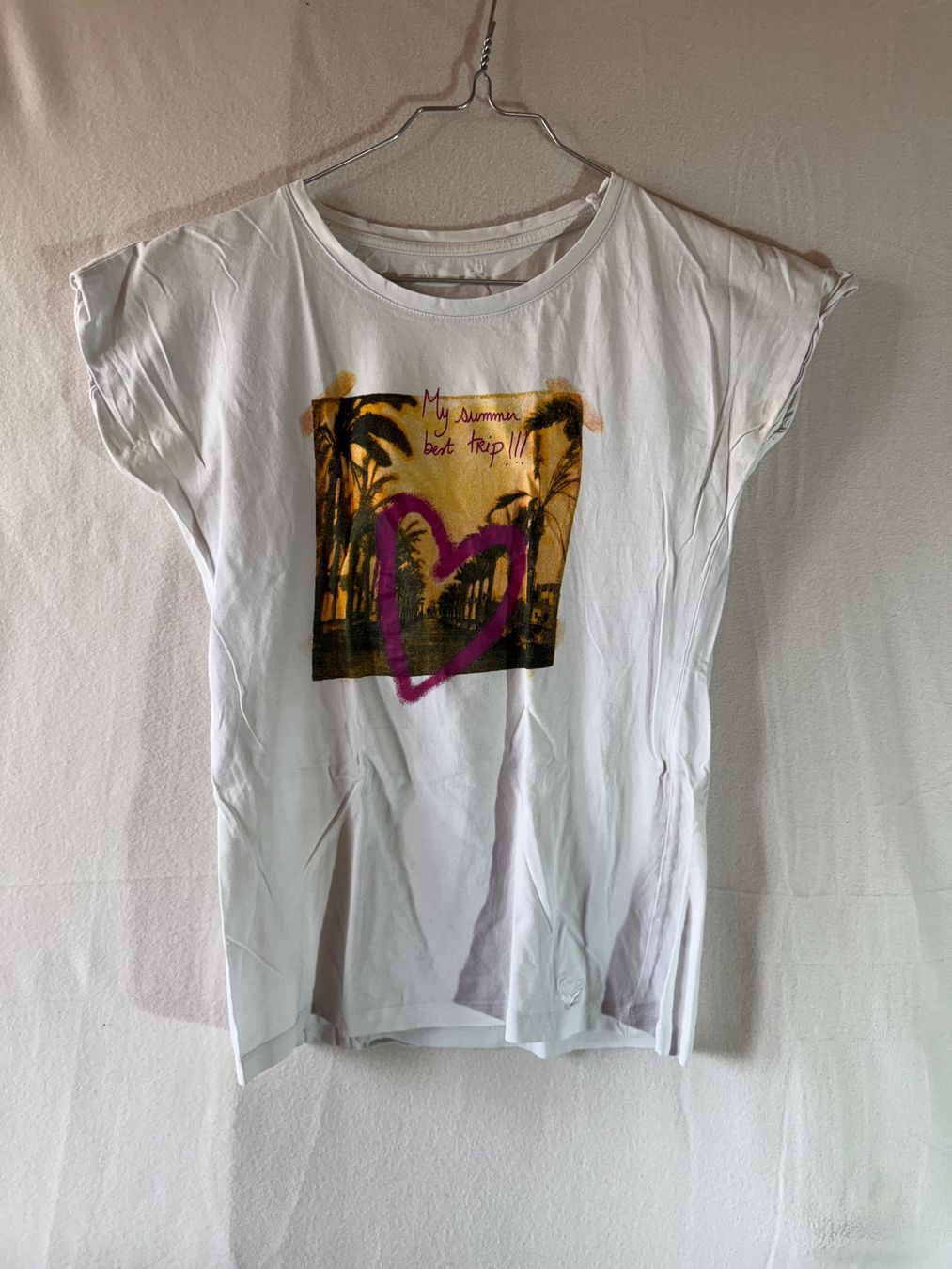 T-shirt: weisses T-Shirt Gr. S – Usato da Grosswangen venduto da SALE_SALE_SALE