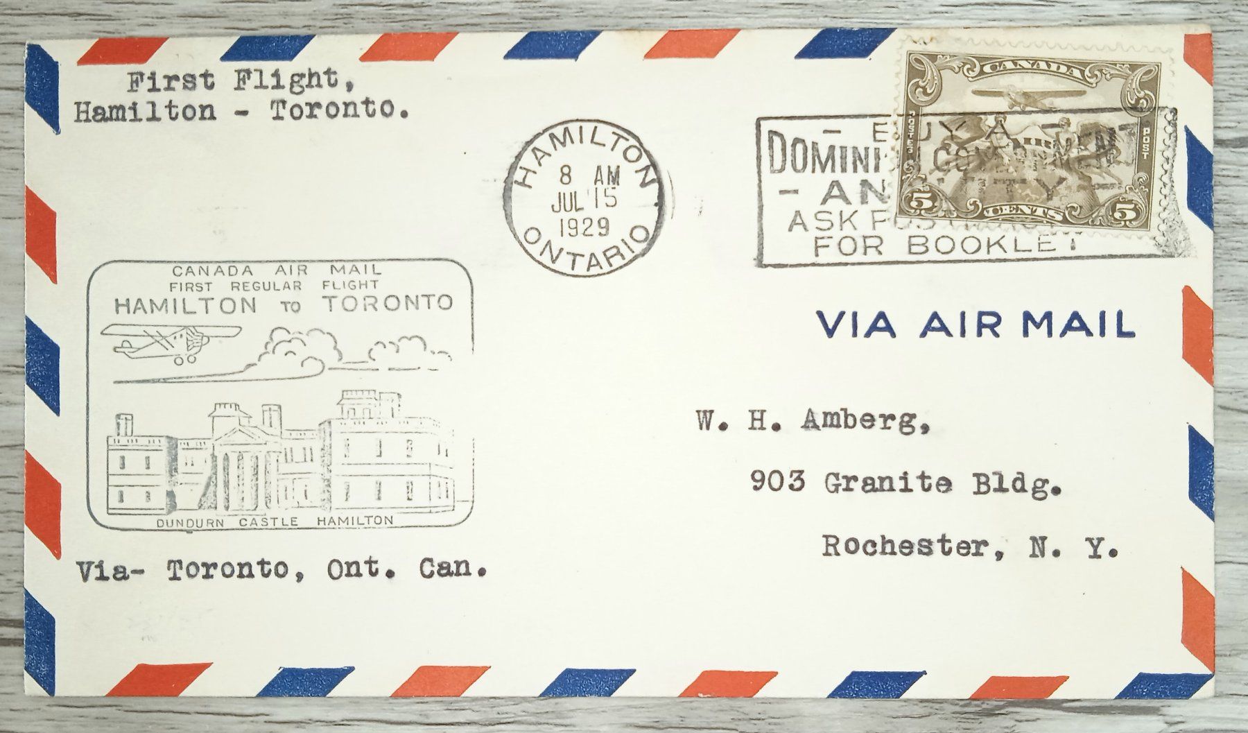 Tutti i francobolli: TR102 Enveloppe + Timbre Canada 1929 – Usato da Cousset venduto da Patrick_Collections