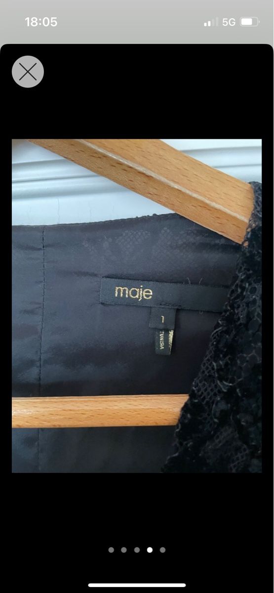 Maje Kleider: Maje Kleid Grösse 1 / 36 schwarz Spitze Herbst – Gebraucht aus Cham von chanel3 3