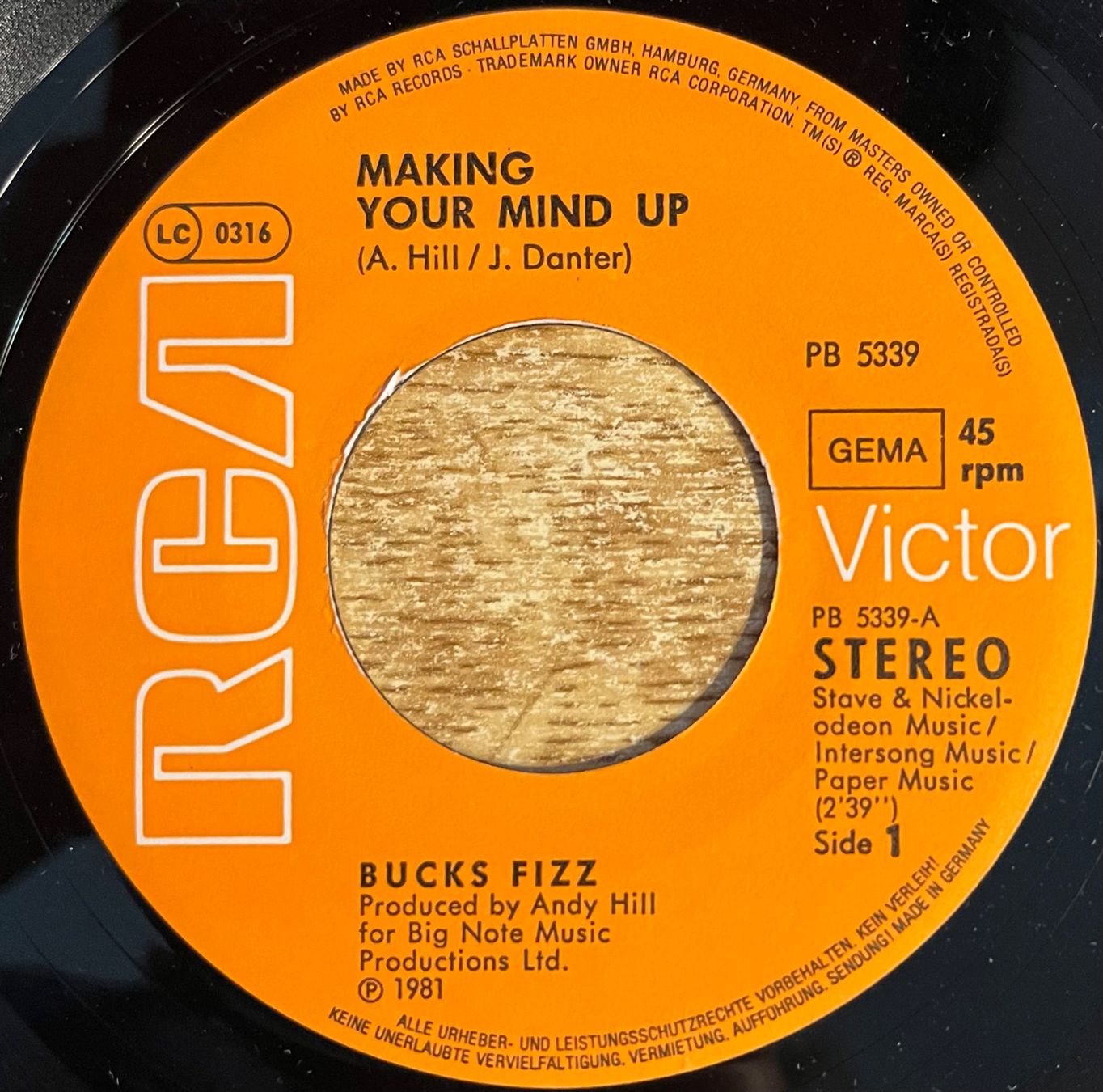 Dischi in vinile: BUCKS FIZZ - MAKING YOUR MIND UP - EUROVISION 1981 – Usato da Bussigny venduto da vinyl-pas-cher 2