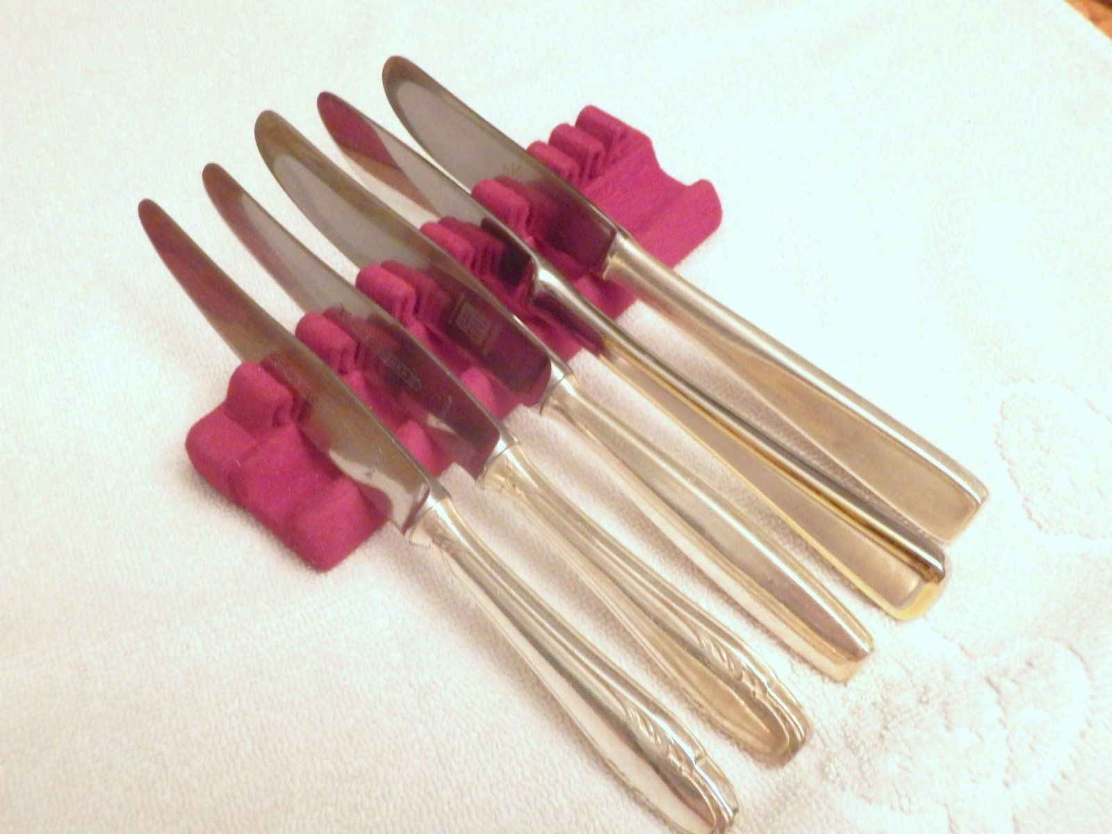 Coltelli da cucina: 5 verschiedene Menümesser, 20cm lang, Griffe versilbert – Usato da Ueberstorf venduto da dinbau