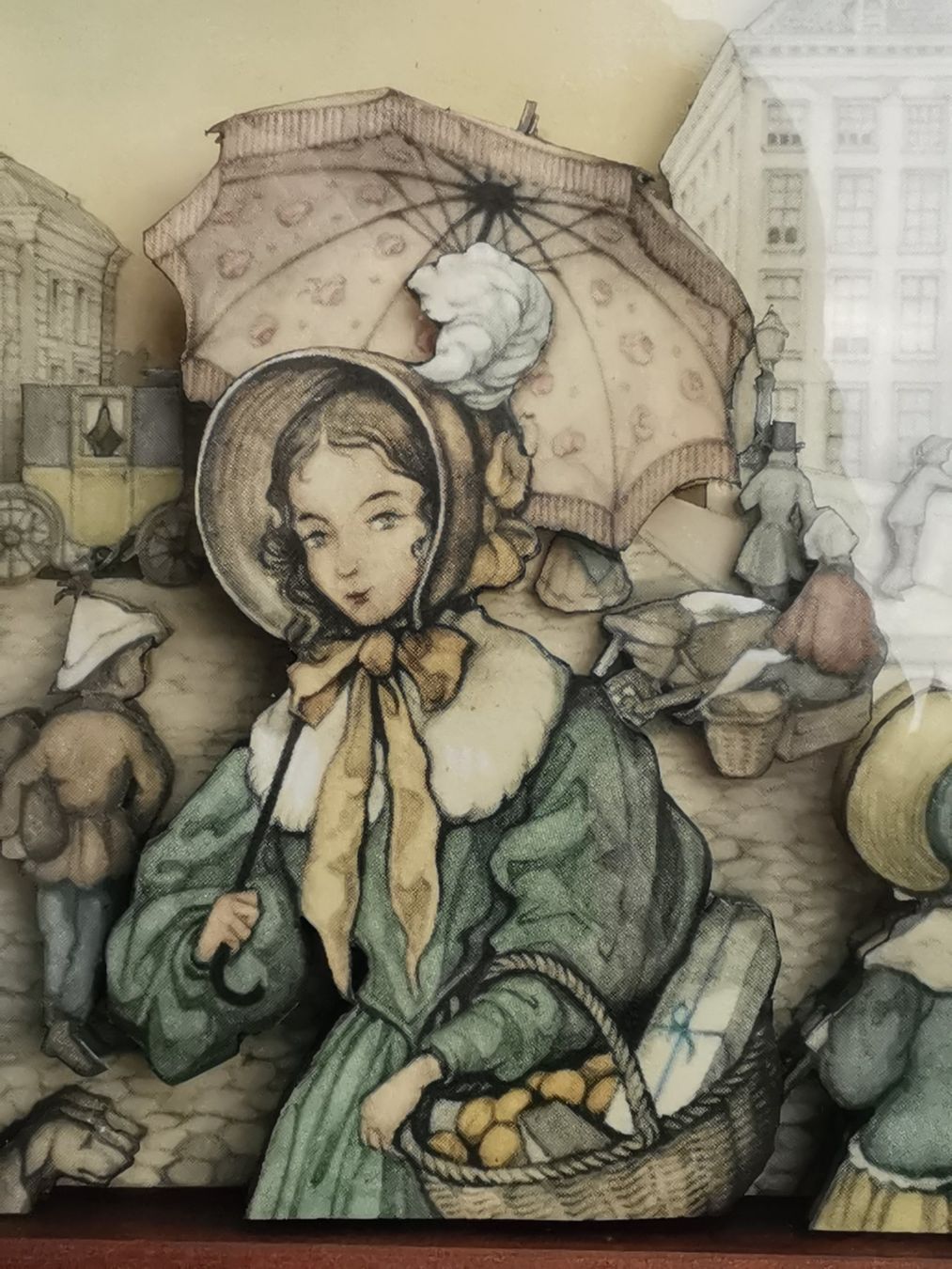 Tutte le decorazioni: 3D-Bild "Amelia" - Marktszene von Anton Franciscus Pieck – Usato da Dübendorf venduto da aschiduebendorf 5